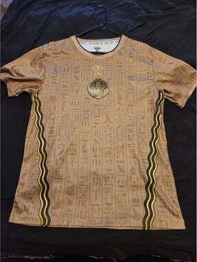 Icarus Egypt Pharaoh Royal Egyptian Gold Sand Soccer Jersey Size L